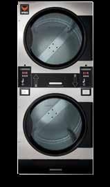 Stack tumble dryers DR335 - DR445 Features Double capacity in same floor space Extra large cylinder capacity Large door opening for easy loading and unloading Standard galvanized drum - oval drum