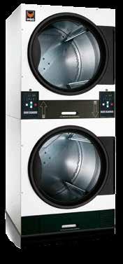 Stack ECO tumble dryers DRT300 - DRT420 Features Double capacity in same floor space Extra large cylinder capacity Large door opening for easy loading and unloading Standard galvanized drum - oval