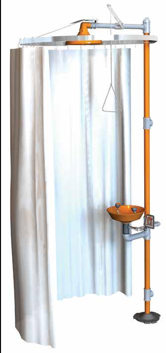 Emergency Showers Modesty Curtain for Emergency Shower Emergency Shower, Eye/Face Wash, No Bowl Product # AM-AP250-015 Application: In an emergency, it is imperative that contaminated clothing be