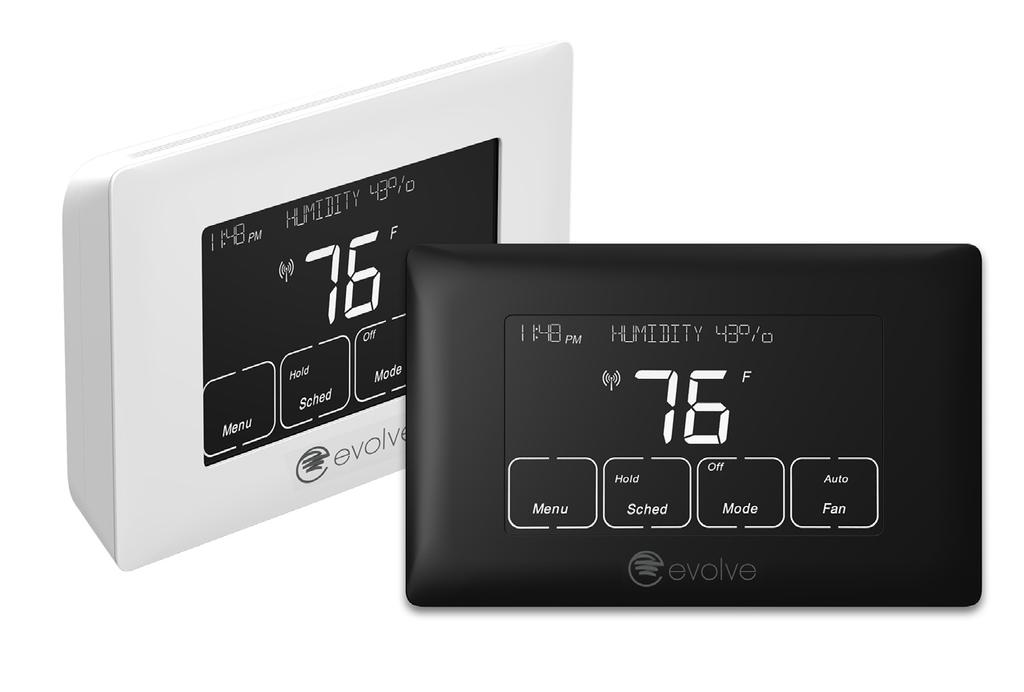 TC-500 Thermostat DESCRIPTION The Evolve Controls Thermostat is designed to control the majority of HVAC systems with its all-in-one design including a 4.