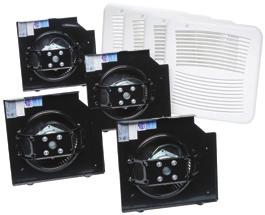 MODEL PC CEILING MOUNT BATHROOM FAN PC CONTRACTOR PACKS For simple installation, PC80X and PC110X are available as 4 packs with the fan housings ready for installation first, then after the drywall