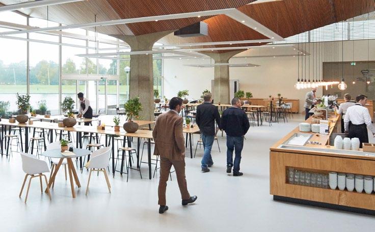 A space with great views and food The revamped café-restaurant is a hub for the innovation and conference centres.