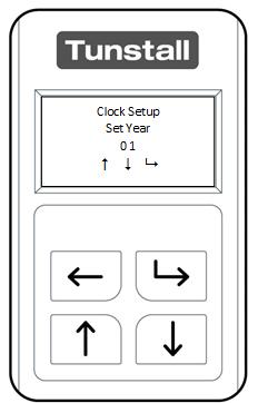 Using the Up Button and Down Button set the current year and press the Select Button to confirm and the back button to exit. Suggested Configuration: this can be changed using Advanced Mode.