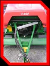 Hydraulic hoses and electrical wires are easily managed through a spring tensioned guiding arm.