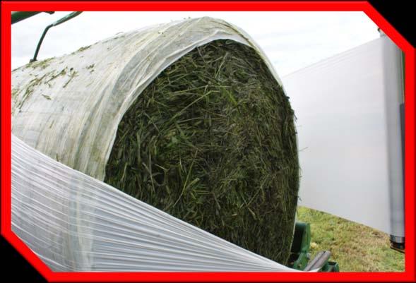 By applying wide film wider than 130 cm, the film will go over the edge of the bale as well.