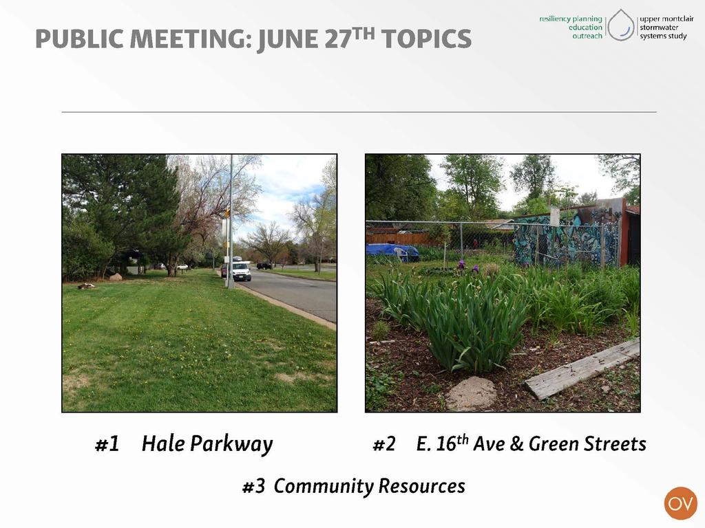 PUBLIC MEETING: JUNE 27TH TOPICS resiliency plann~ng 10 I upper montdair