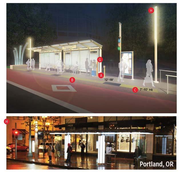 Comfortable, Safe Stops & Stations Stop and station location Wayfinding