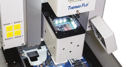 To prevent sagging/warping during reflow, an integrated Board Support Wand is used on the TF1800 (shown