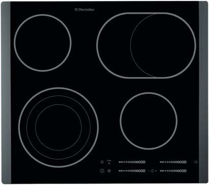 40 electrolux cooking electrolux cooking 41 EHS60210 60cm touch control ceramic hob with 4 rapid power zones EHS60021 60cm touch control ceramic hob EHP60060 60cm ceramic hob with 4 rapid power zones