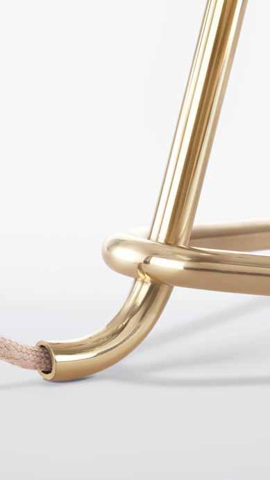Hase TL Table Lamp J.T. Kalmar created Hase by bending simple tubular metal and finishing it in polished brass.