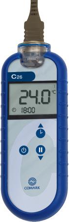 6 C28 Thermometer with Type K Sensor C28 Legionella Kit C26 Thermometer with Type T Sensor This Type K thermocouple thermometer has an easy-to-use keypad and a large, clear LCD display with a