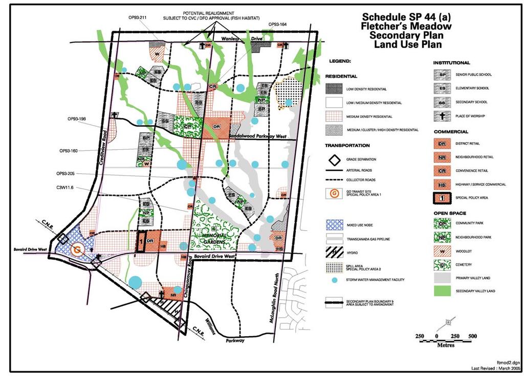 Fletcher s Meadow Secondary Plan Subject Lands (44-1) Secondary Plan came into