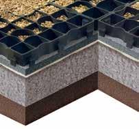 coverage allows 10mm of gravel above height of Drivegrid Drivegrid with introduced chosen aggregate (or 6-10mm sharp angular gravel) 20mm screeded