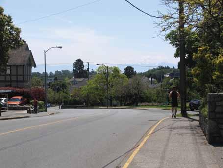 VIEW 6: QUADRA STREET CORRIDOR A Looking south from Quadra Street at Burdett Street to Olympic Mountains above