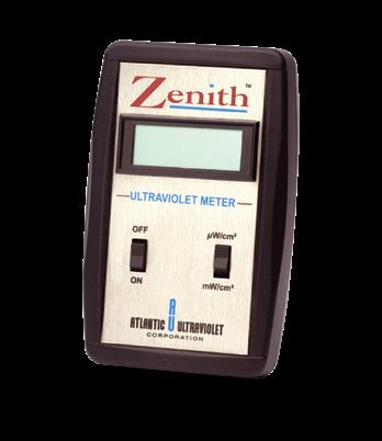 OPTIONAL ACCESSORIES Zenith Ultraviolet Meter A sensitive, hand-held, ultraviolet meter that can be used to: Survey installations to ensure that the
