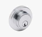 Added Security Solutions Deadbolts Dexton Door Hardware - Added Security Solutions Darius Knobset Colton Leversets Tristian Bright Chrome Satin Chrome (shown) Double Cylinder 1450PRODEXBC