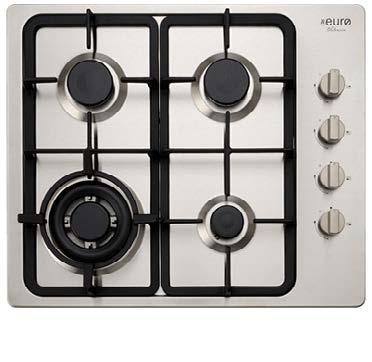 Code EV3WCTSFD 60cm Gas + Wok Cooktop Stainless steel finish 1 gas burners with triple ring wok burner Side control knob operation 1 touch electric ignition One-piece hob for ideal cleaning Cat iron