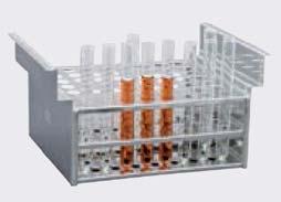 holes (7x8 rows), Ø 8 mm; Maximum number of test tube racks: 24 holes (3x8 rows), Ø 8 mm; Maximum number of test tube racks: 2 B0278 B02783 Test tube racks for models 0 to 45, Holes in 2 rows 40