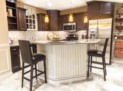KITCHEN OPTIONS AVAILABLE 1/15/2019 UPGRADE STANDARD OAK CABINET STAIN $500.00 MAPLE CABINET UPGRADE $1,595.00 CHERRY CABINET UPGRADE $1,765.00 BAKED ENAMEL CABINET UPGRADE $2,495.