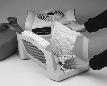Cleaning and Maintenance Proper cleaning of your Evaporative Vortex Humidifier is essential to the air quality and performance of your unit.