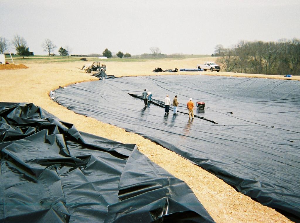verified before placement with the Design Professional and geomembrane installer.