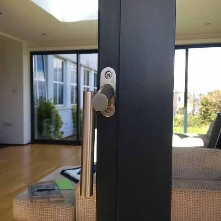 residential doors stand out with the straight lines