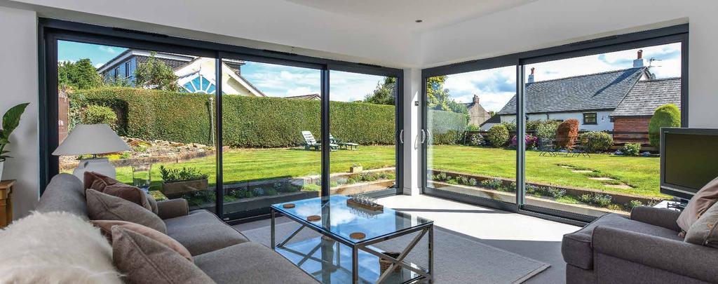 TWIN & TRIPLE TRACK DOORS ALLOW MUCH WIDER PANELS THAN A BI-FOLD SLIDING PATIO DOORS Allstyle sliding patio doors will truly give you a room with a view.
