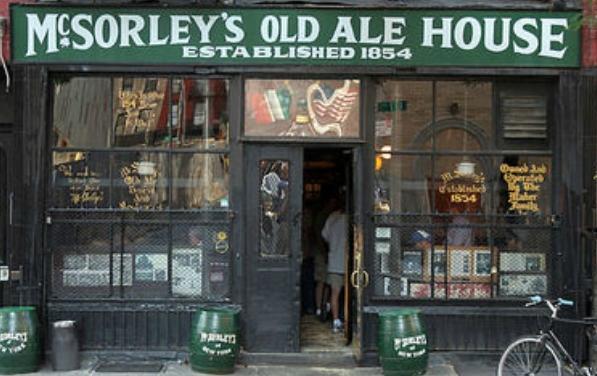 McSorley s Old Ale House Established by John McSorley around 1854 One of the oldest Irish bar in the city