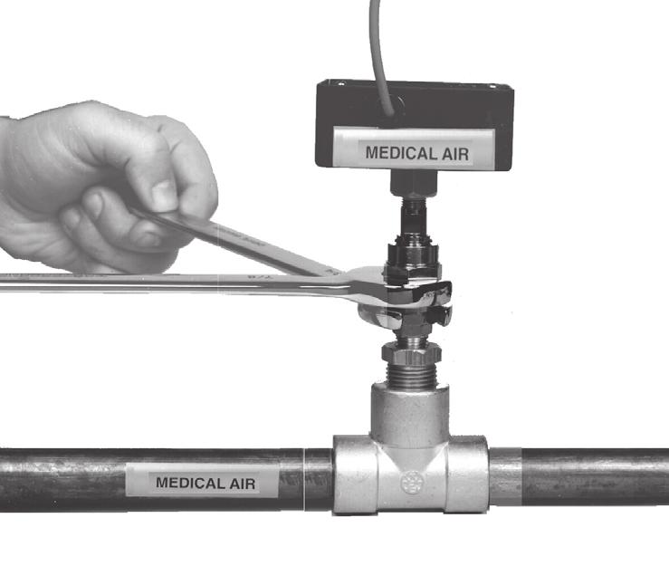 Installation Guide B: REMOTE (outside the back box) i. Connect a tee (supplied by others) to the pipeline with a 1/4 NPT female connection that will accept the DISS Demand Check Valve. ii.