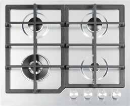 90CM GAS COOKTOP 5 burners (NG or LPG) Includes 5kw side WOK burner (18mj) Auto ignition Flame failure Cast iron trivets Solid steel control knobs 5kw WOK Burner Absolute performance and power at