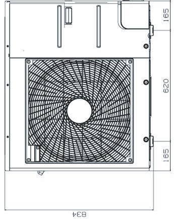 4. Dimensions Outdoor Unit 3 4 [Unit:mm] AHUW096A1 (HU091 U41) Liquid side service valve(mm) Gas side service valve(mm)