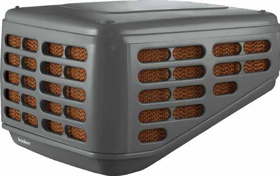 REPLACEMENT HEATERS LOW PROFILE EVAPORATIVE COOLERS Kaden Low Profile The Kaden Low Profile evaporative cooler is a stylish sleek design that sits contoured on the roof.
