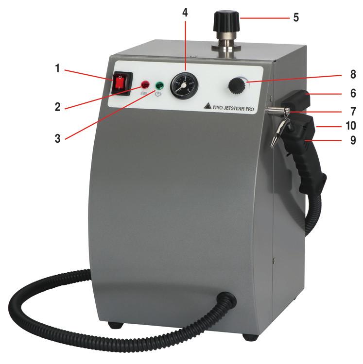 1. Fields of application Steam cleaner with high-power and constant steam for cleaning and degreasing all objects in the laboratory, for example, models, metal frameworks, stumps and