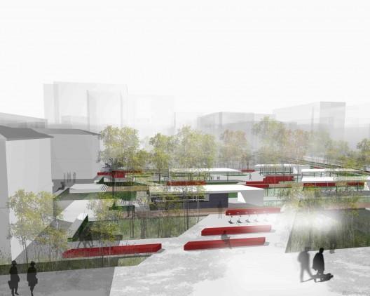 The proposal, Athens PubliCity: an urban neuron for a new city center, for the Re- ThinkAthens competition organizes a public space