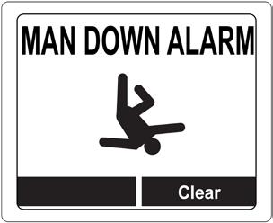 Whenever the Man Down feature is on, the main screen displays a Man Down icon along the top to indicate it is active: When the Man Down feature is on and there is no gas alarm, the ToxiRAE Pro CO2