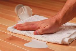 Wood and water Wood fibers swell when they absorb water, which can damage floors and their finish.