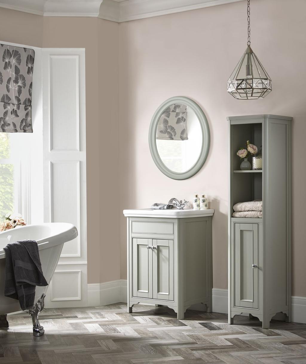 LANGHAM Quality and Craftsmanship Curved pilasters and subtle beading bring classical carpentry into your bathroom.