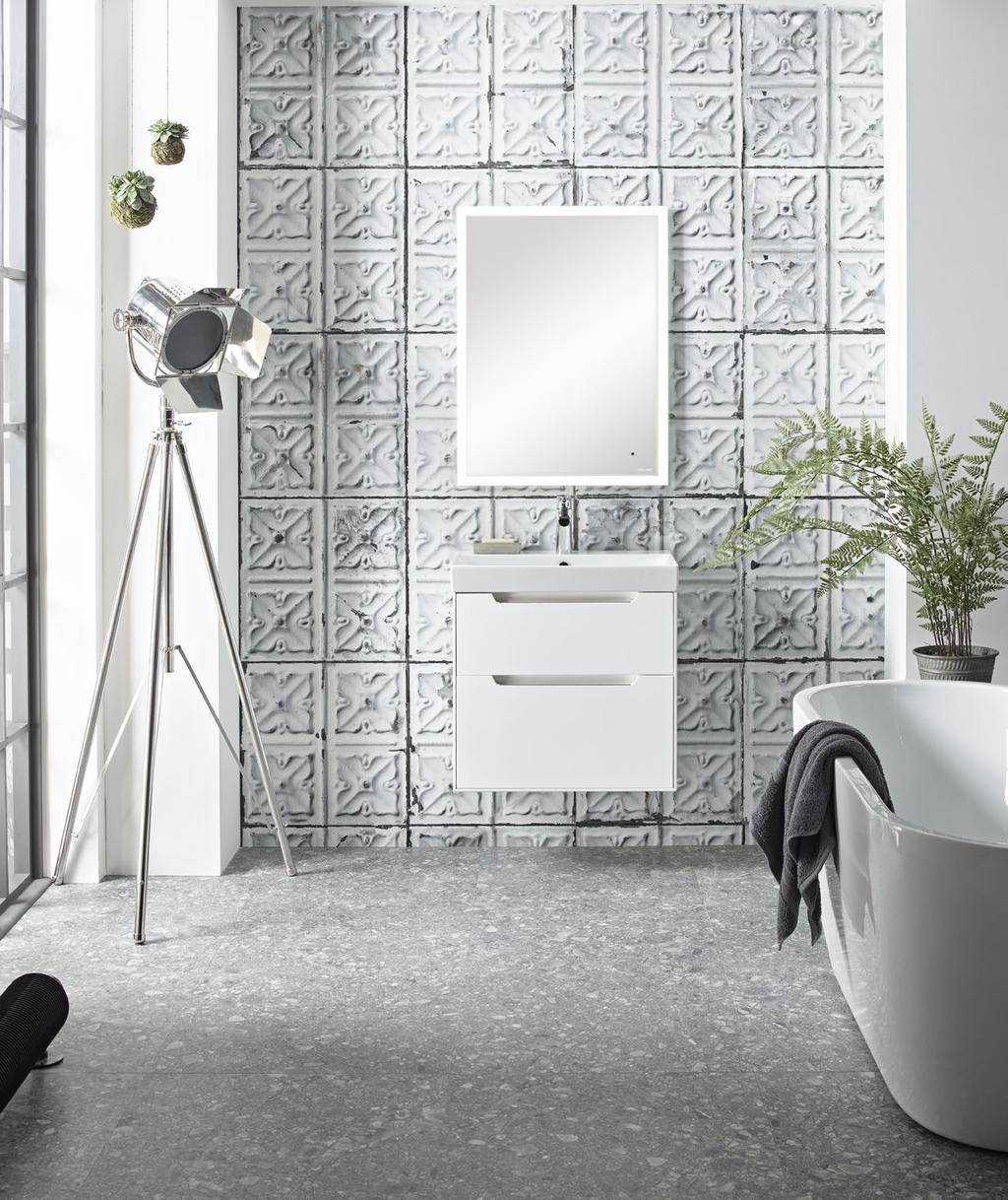 MONOGRAPH Quality and Craftsmanship With sleek lines and design cues taken from mid century styles, Monograph will bring a cool and contemporary look to the bathroom.