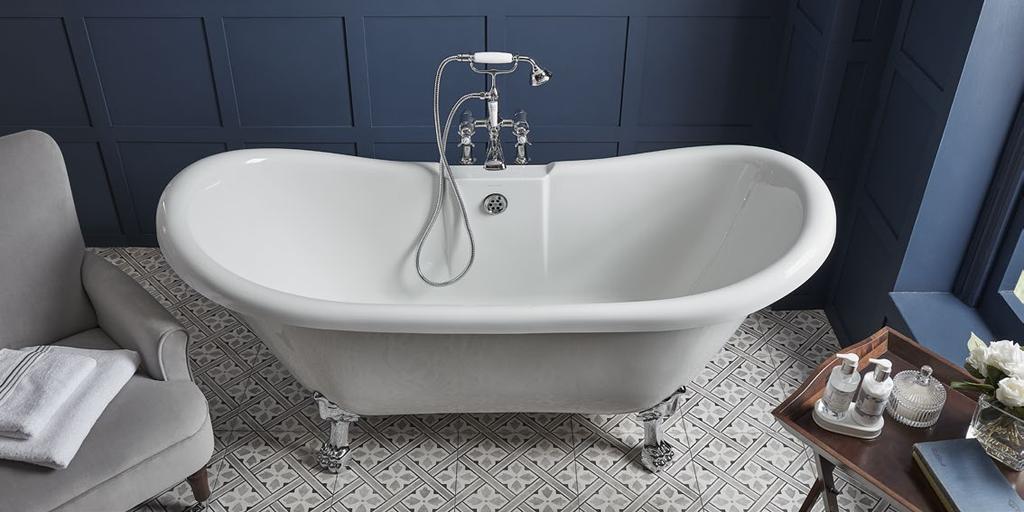 Use with either freestanding or deck mounted bath taps, and choose a bath foot finish to complete your look.