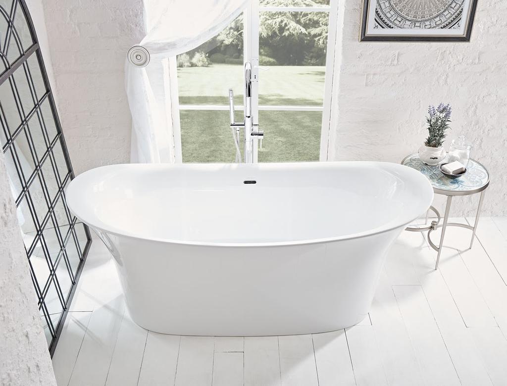 Acrylic has great thermal properties to retain heat, making it the ideal bath for a long, relaxing soak.