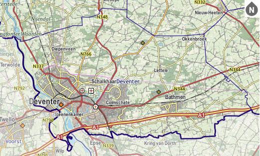 1.4.4 Deventer Figure 6: Map of the municipality of Deventer (Imergis, 2013) The municipality of Deventer is another former Hanze city and the historical inner city of Deventer is one of the main