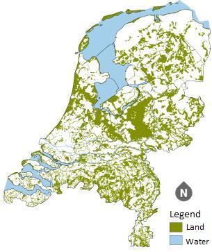 Figure 10: National Ecological Network (Compendium voor de leefomgeving, 2011) natural environment has to be provided and additionally financial compensation may be required (Kistenkas, 2010).