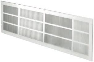 The grille is lightweight, has a clear finish and is easy to install from inside the room.
