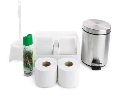 BASIC PACKAGE TOILET 1 double toilet paper holder 8 rolls of