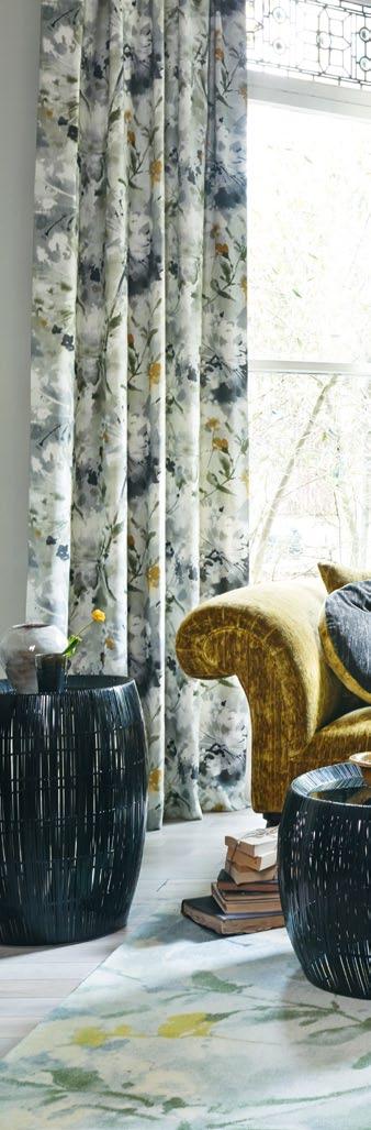 The six luxurious weaves, three fabulous digital prints and three delicate embroideries contained within the fabric collection can be used separately or together to create softly feminine, or smart