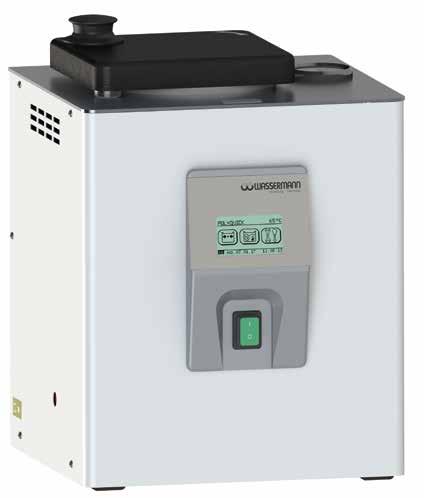 Combination Automat Polyquick 160 Pressure Polymerisation Unit and Compactor An interlock switch ensures that compressed air is only released when the door is completely closed Energy saving thermal
