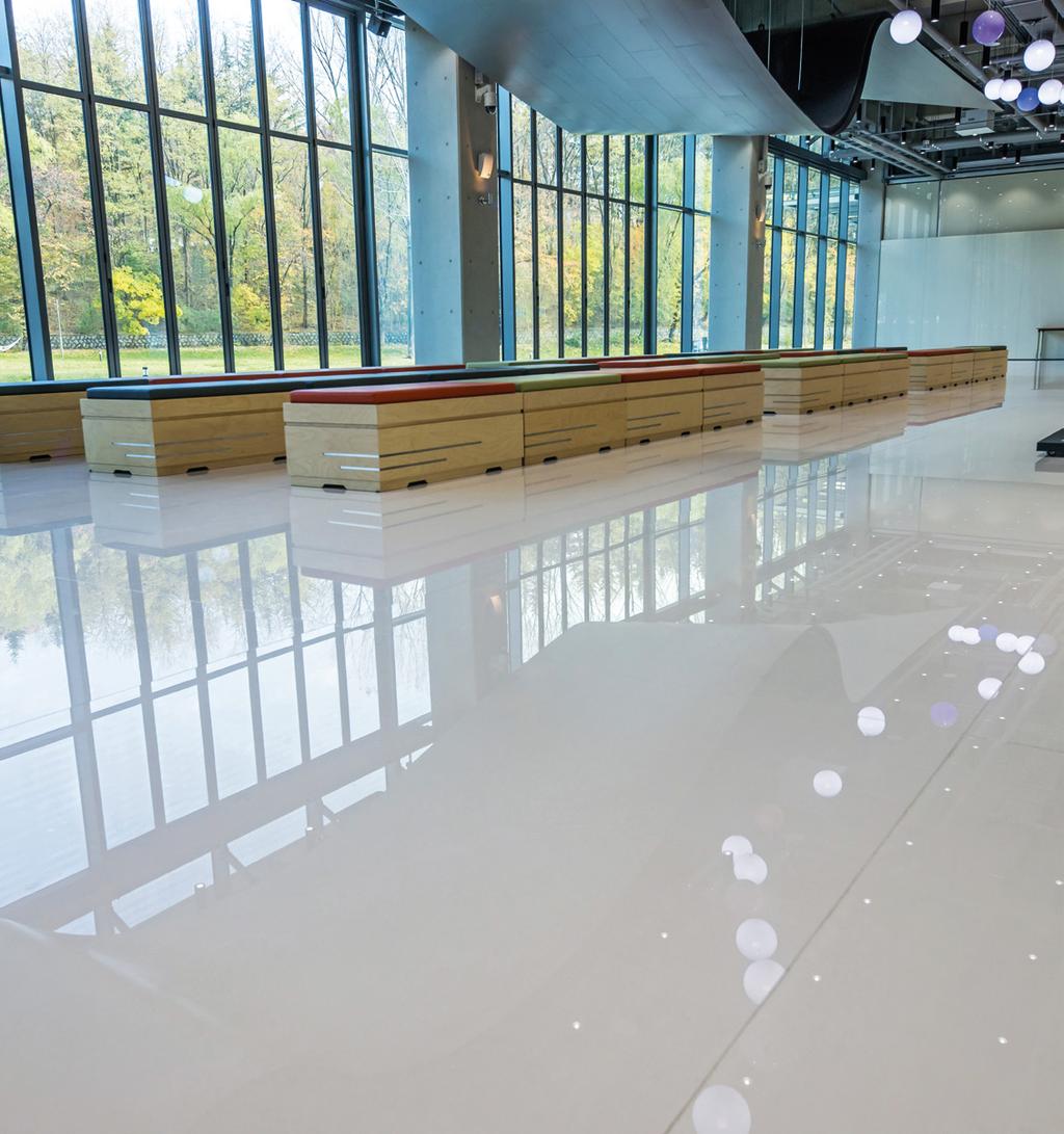 LAPITEC Kukbo Design chose Lapitec sintered stone for the flooring of the lobby and lecture rooms of the University of Science and Technology in Pohang, South Korea.