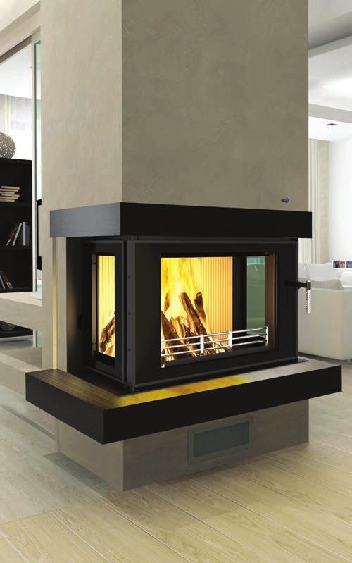 LOUIS GRAND AIR The air PELLET AND WOOD fireplace with water jacket and automatic firing up and dosing.