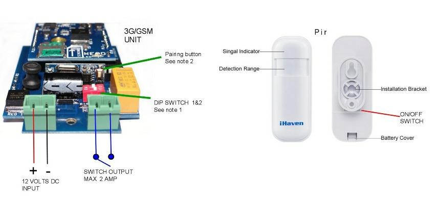 Additionally, the PIR sensor should be within 20 metres of the GSM Detector Module (see fig 1) Pairing the PIR Sensor and GSM Detector To connect the wireless sensors you will need to go through a