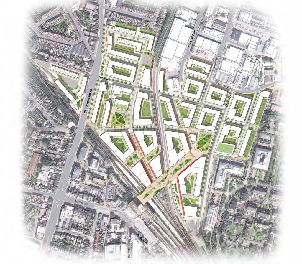 2.4. IllustrATive MasterplAN The Illustrative masterplan is intended to act as a design guide for the development of Watford Junction.
